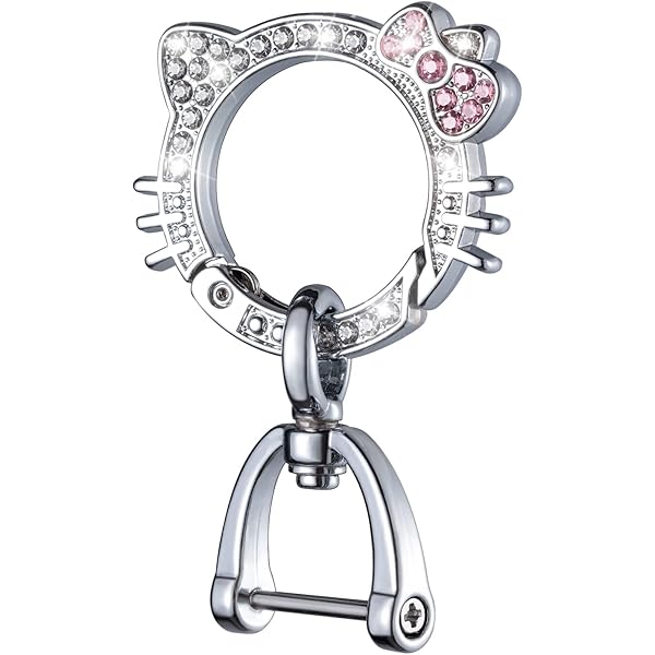 Amazon.co.jp: Hello Kitty Head Pewter Key Ring : Clothing, Shoes